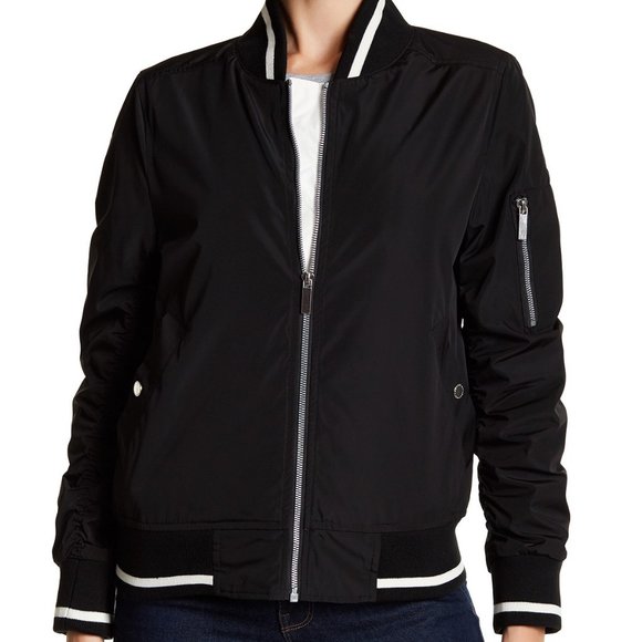French Connection Jackets & Blazers - French Connection Flight Satin Light Bomber Jacket